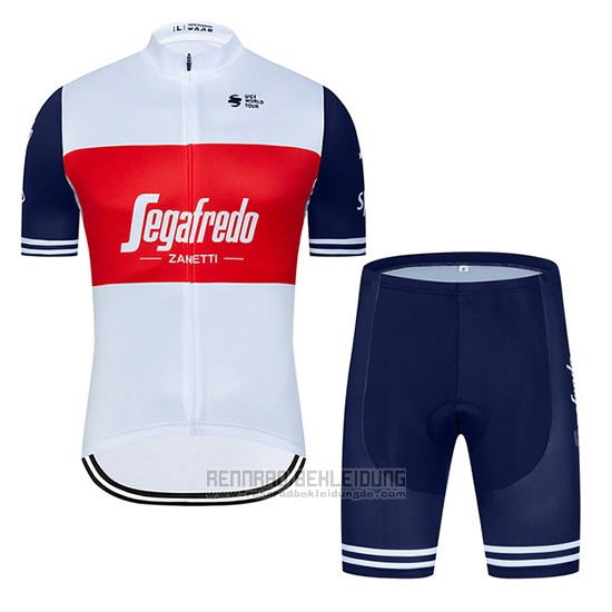 2020 Fahrradbekleidung Segafredo Zanetti Wei Rot Trikot Kurzarm und Tragerhose